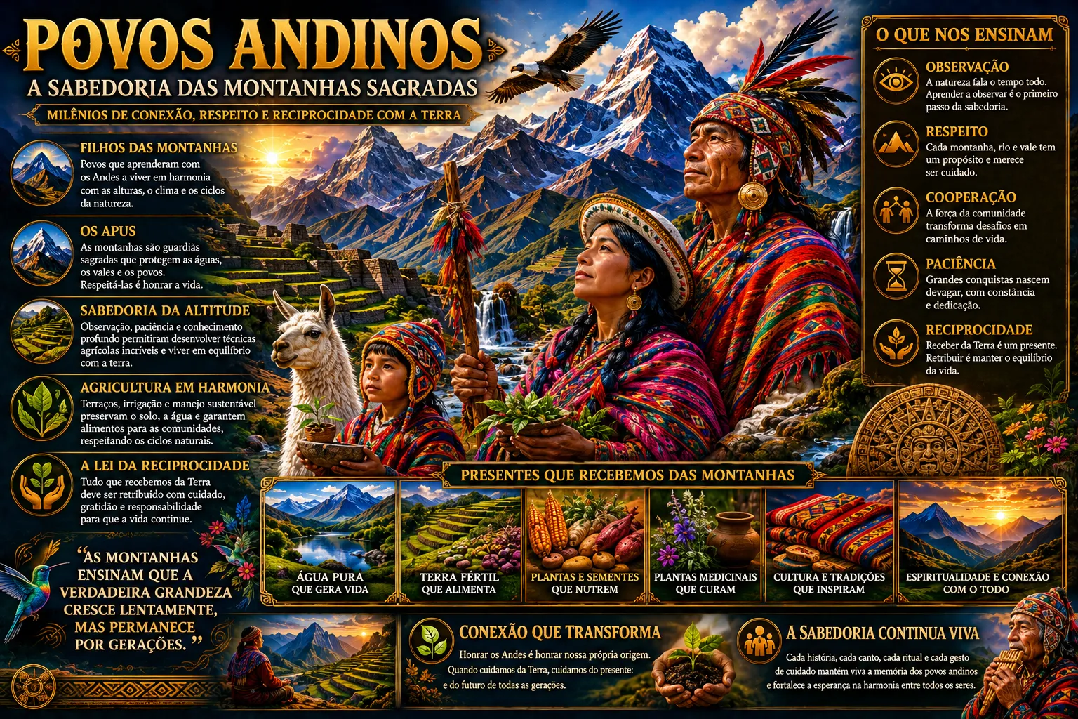 POVOS ANDINOS: A SABEDORIA DAS MONTANHAS SAGRADAS