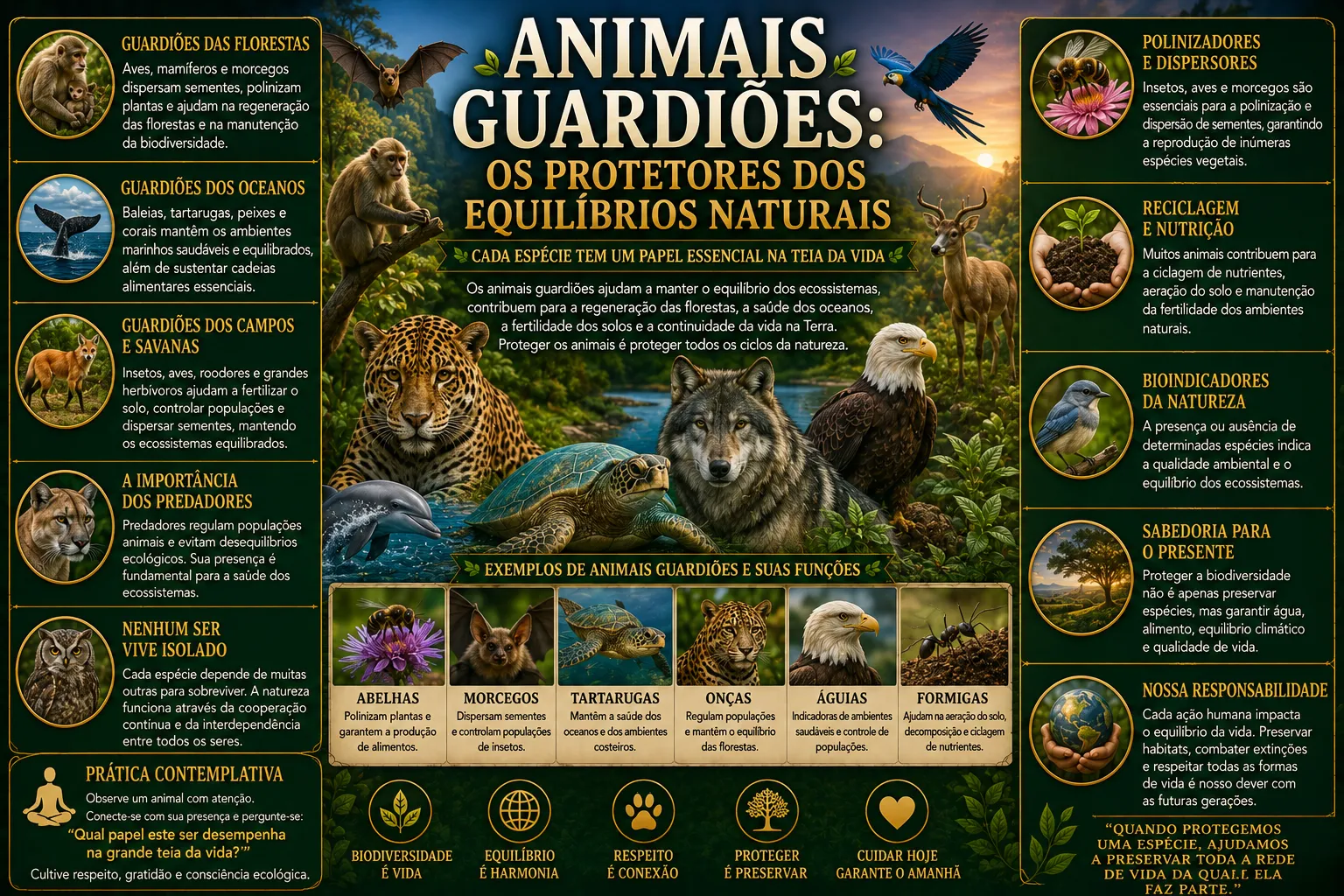 ANIMAIS GUARDIÕES: OS PROTETORES DOS EQUILÍBRIOS NATURAIS 60 ANIMAIS GUARDIÕES: OS PROTETORES DOS EQUILÍBRIOS NATURAIS