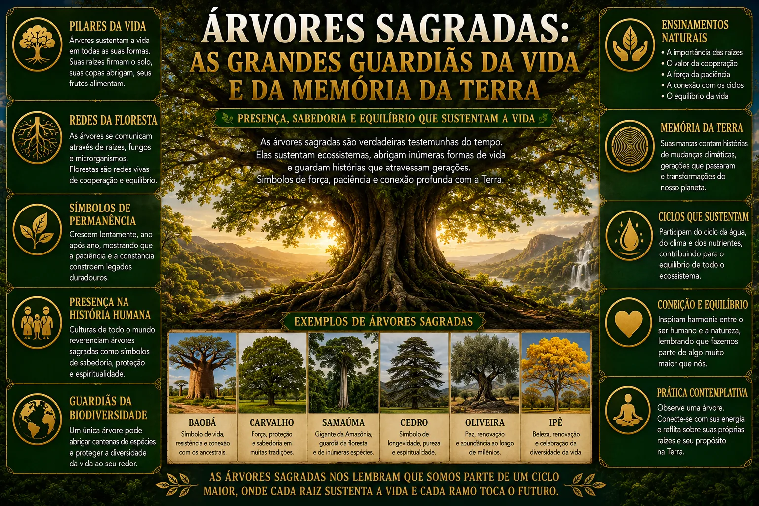 ÁRVORES SAGRADAS: AS GRANDES GUARDIÃS DA VIDA E DA MEMÓRIA DA TERRA