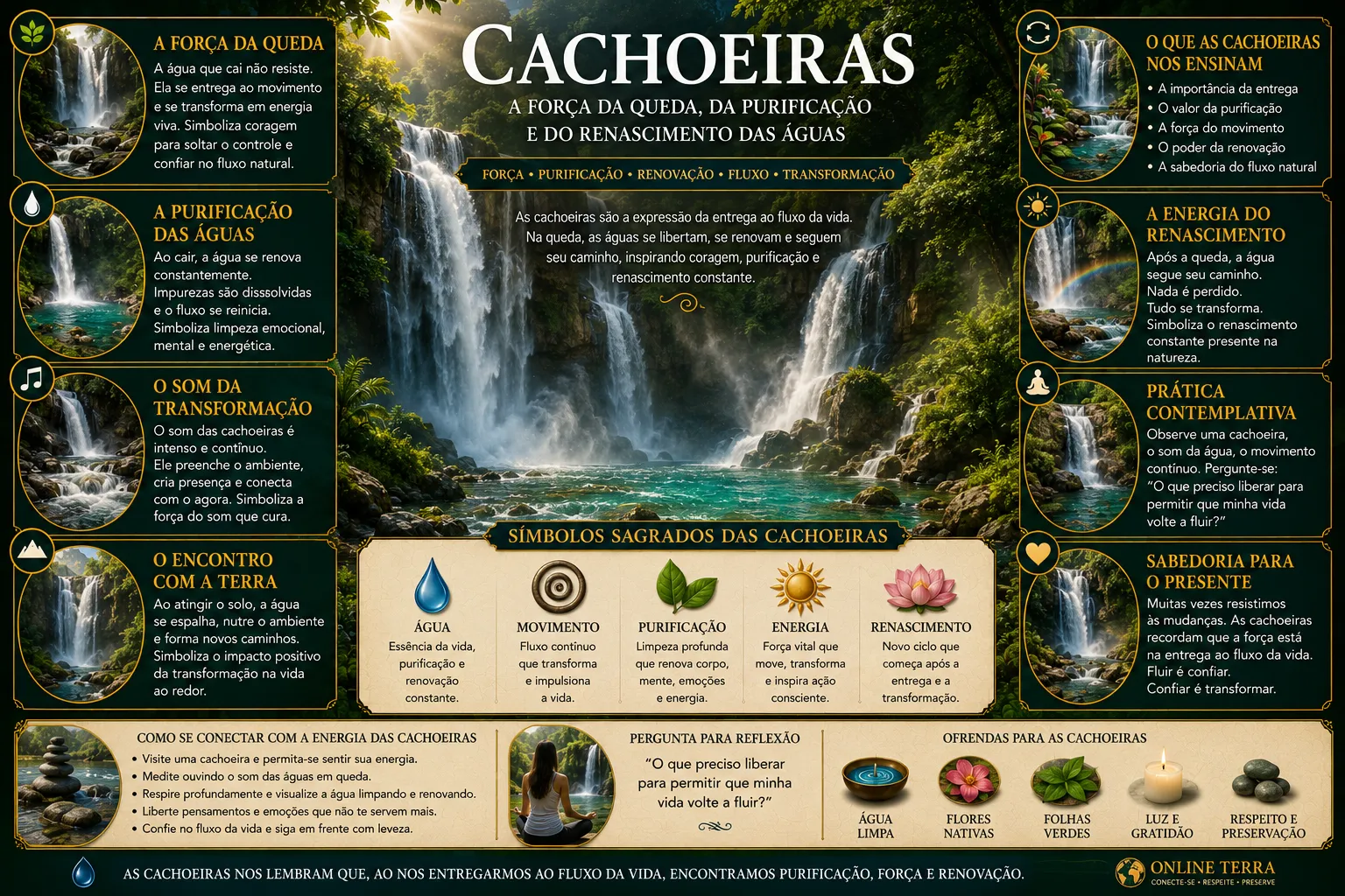 CACHOEIRAS: A FORÇA DA QUEDA, DA PURIFICAÇÃO E DO RENASCIMENTO DAS ÁGUAS 18 CACHOEIRAS: A FORÇA DA QUEDA, DA PURIFICAÇÃO E DO RENASCIMENTO DAS ÁGUAS