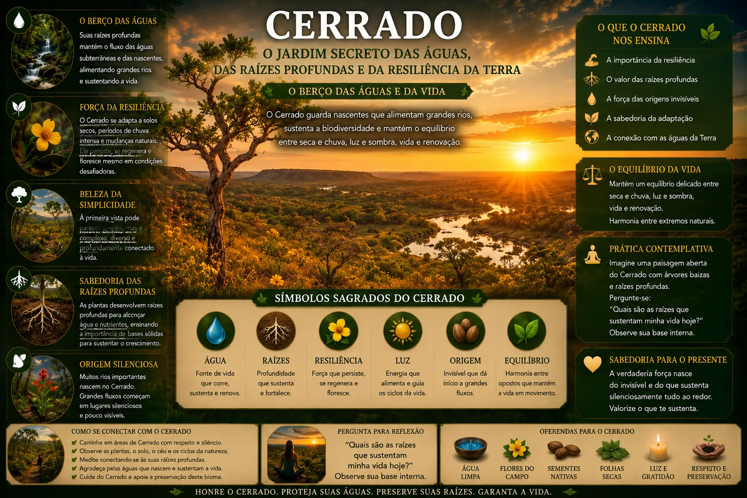 CERRADO: O JARDIM SECRETO DAS ÁGUAS, DAS RAÍZES PROFUNDAS E DA RESILIÊNCIA DA TERRA 12 CERRADO: O JARDIM SECRETO DAS ÁGUAS, DAS RAÍZES PROFUNDAS E DA RESILIÊNCIA DA TERRA
