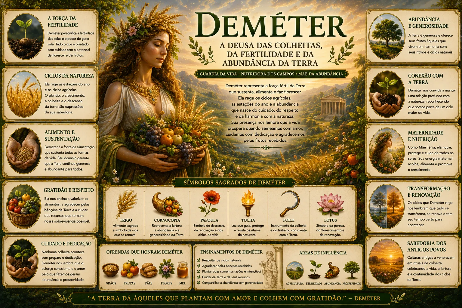 DEMÉTER: A DEUSA DAS COLHEITAS, DA FERTILIDADE E DA ABUNDÂNCIA DA TERRA 36 DEMÉTER: A DEUSA DAS COLHEITAS, DA FERTILIDADE E DA ABUNDÂNCIA DA TERRA