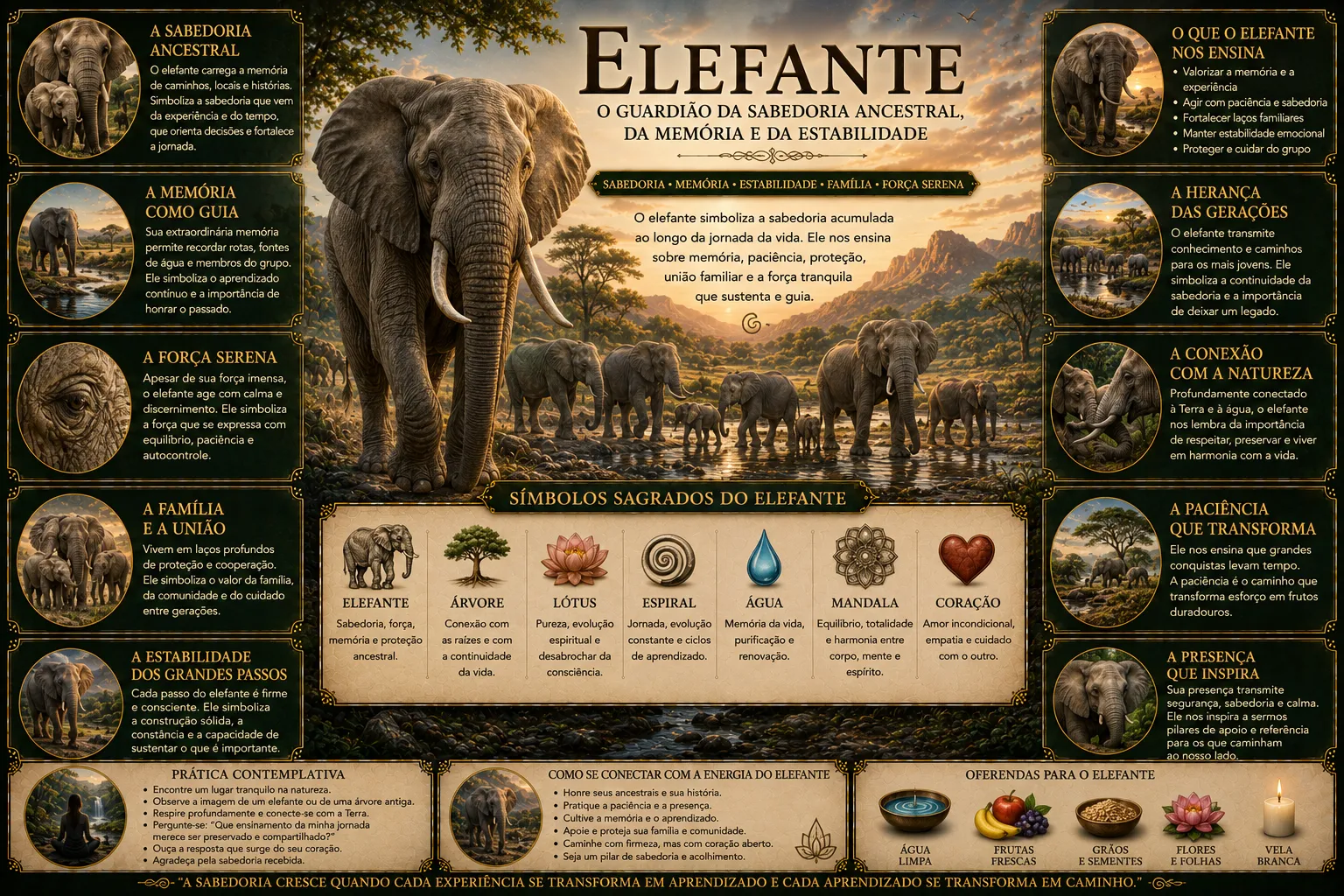 ELEFANTE: O GUARDIÃO DA SABEDORIA ANCESTRAL, DA MEMÓRIA E DA ESTABILIDADE 23 ELEFANTE: O GUARDIÃO DA SABEDORIA ANCESTRAL, DA MEMÓRIA E DA ESTABILIDADE