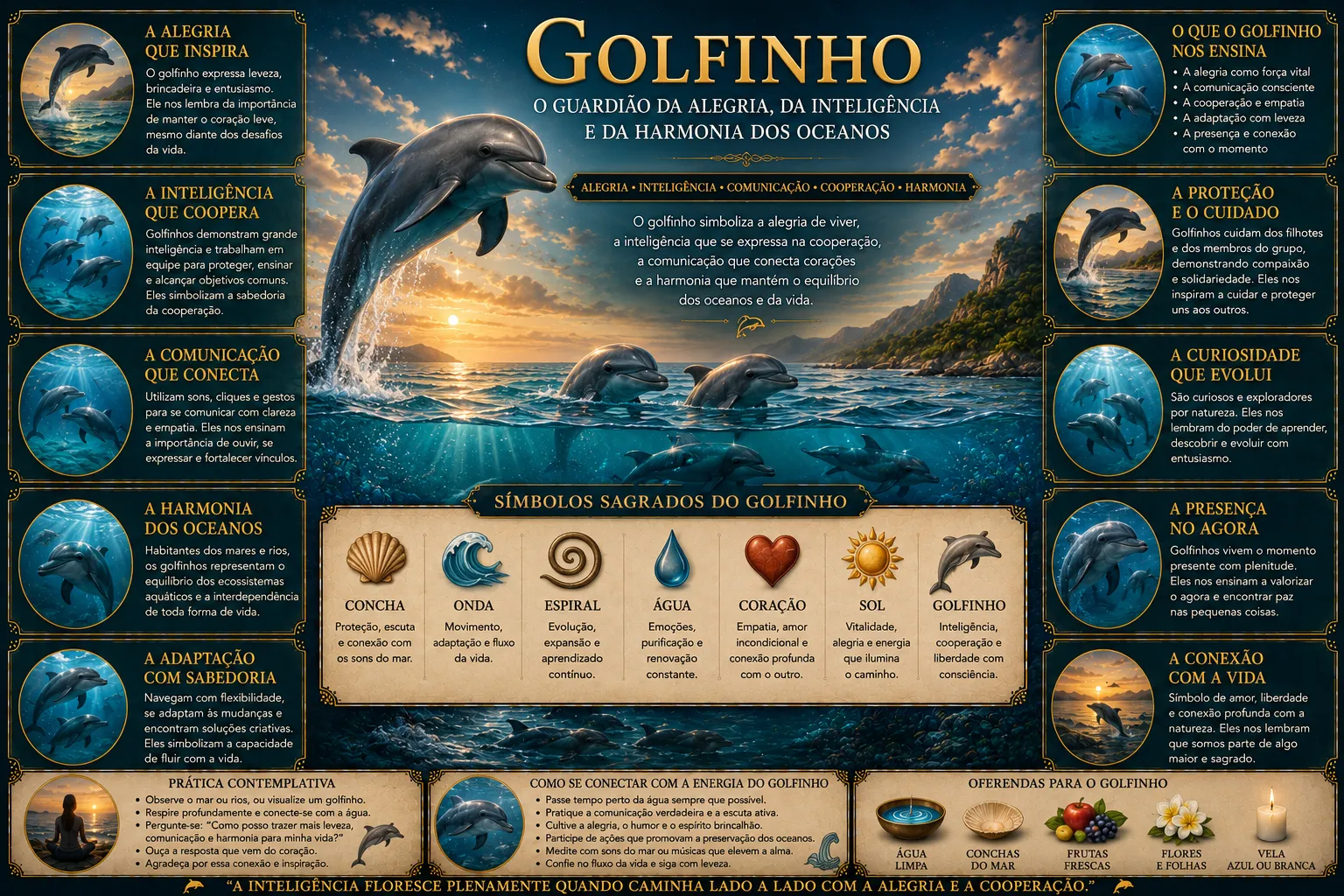 GOLFINHO: O GUARDIÃO DA ALEGRIA, DA INTELIGÊNCIA E DA HARMONIA DOS OCEANOS 22 GOLFINHO: O GUARDIÃO DA ALEGRIA, DA INTELIGÊNCIA E DA HARMONIA DOS OCEANOS