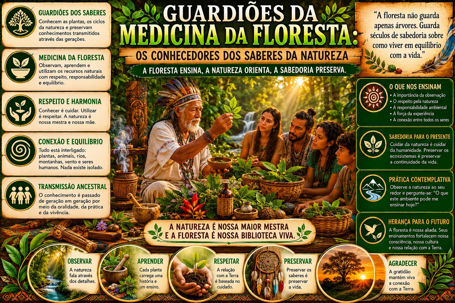 GUARDIÕES DA MEDICINA DA FLORESTA: OS CONHECEDORES DOS SABERES DA NATUREZA 2 GUARDIÕES DA MEDICINA DA FLORESTA: OS CONHECEDORES DOS SABERES DA NATUREZA