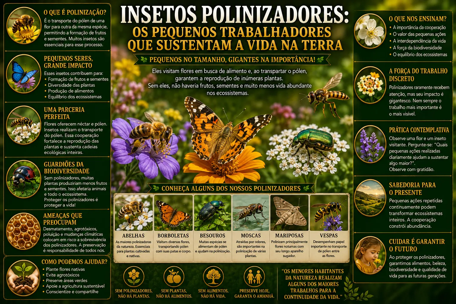 INSETOS POLINIZADORES: OS PEQUENOS TRABALHADORES QUE SUSTENTAM A VIDA NA TERRA 59 INSETOS POLINIZADORES: OS PEQUENOS TRABALHADORES QUE SUSTENTAM A VIDA NA TERRA