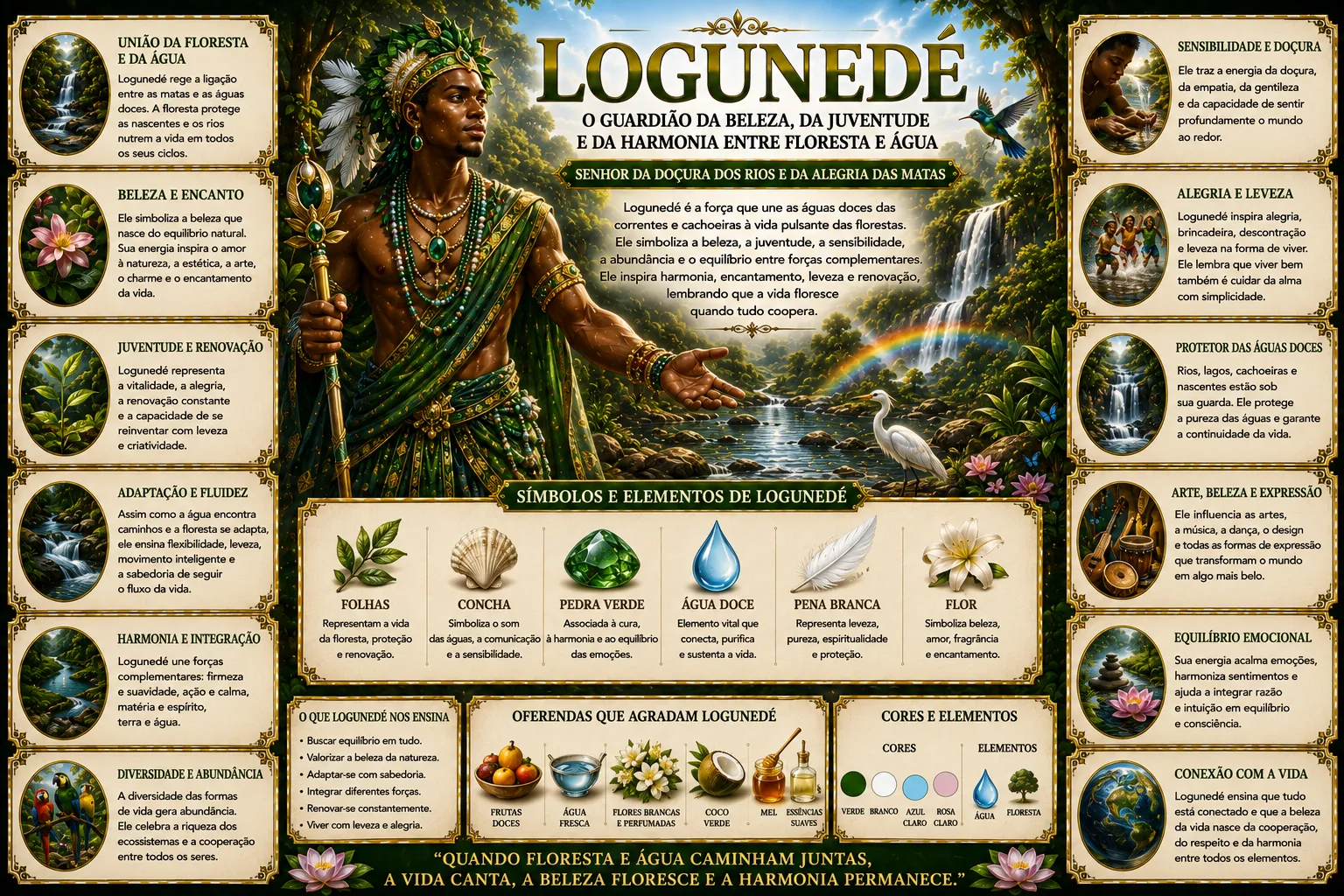 LOGUNEDÉ: O GUARDIÃO DA BELEZA, DA JUVENTUDE E DA HARMONIA ENTRE FLORESTA E ÁGUA 39 LOGUNEDÉ: O GUARDIÃO DA BELEZA, DA JUVENTUDE E DA HARMONIA ENTRE FLORESTA E ÁGUA