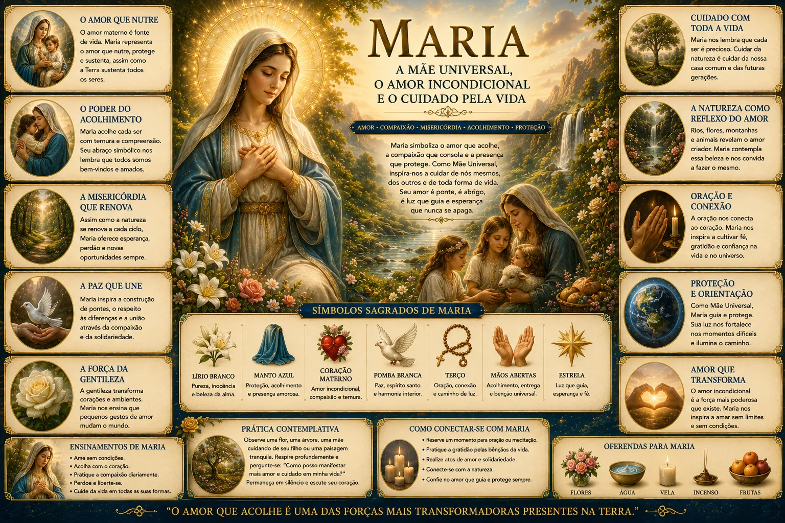 MARIA: A MÃE UNIVERSAL, O AMOR INCONDICIONAL E O CUIDADO PELA VIDA 30 MARIA: A MÃE UNIVERSAL, O AMOR INCONDICIONAL E O CUIDADO PELA VIDA