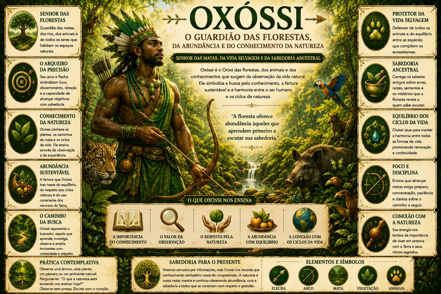 OXÓSSI: O GUARDIÃO DAS FLORESTAS, DA ABUNDÂNCIA E DO CONHECIMENTO DA NATUREZA 50 OXÓSSI: O GUARDIÃO DAS FLORESTAS, DA ABUNDÂNCIA E DO CONHECIMENTO DA NATUREZA