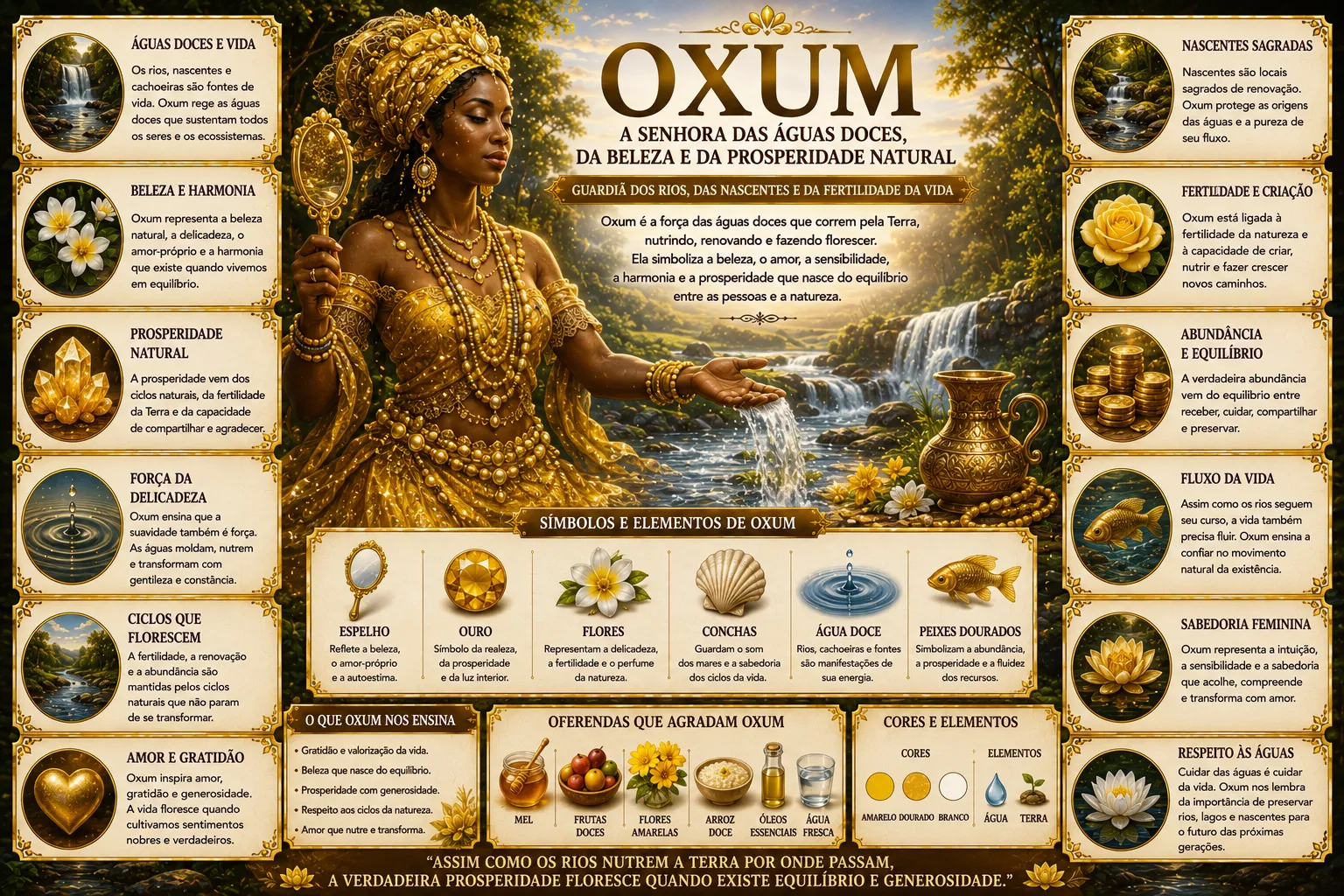 OXUM: A SENHORA DAS ÁGUAS DOCES, DA BELEZA E DA PROSPERIDADE NATURAL 45 OXUM: A SENHORA DAS ÁGUAS DOCES, DA BELEZA E DA PROSPERIDADE NATURAL