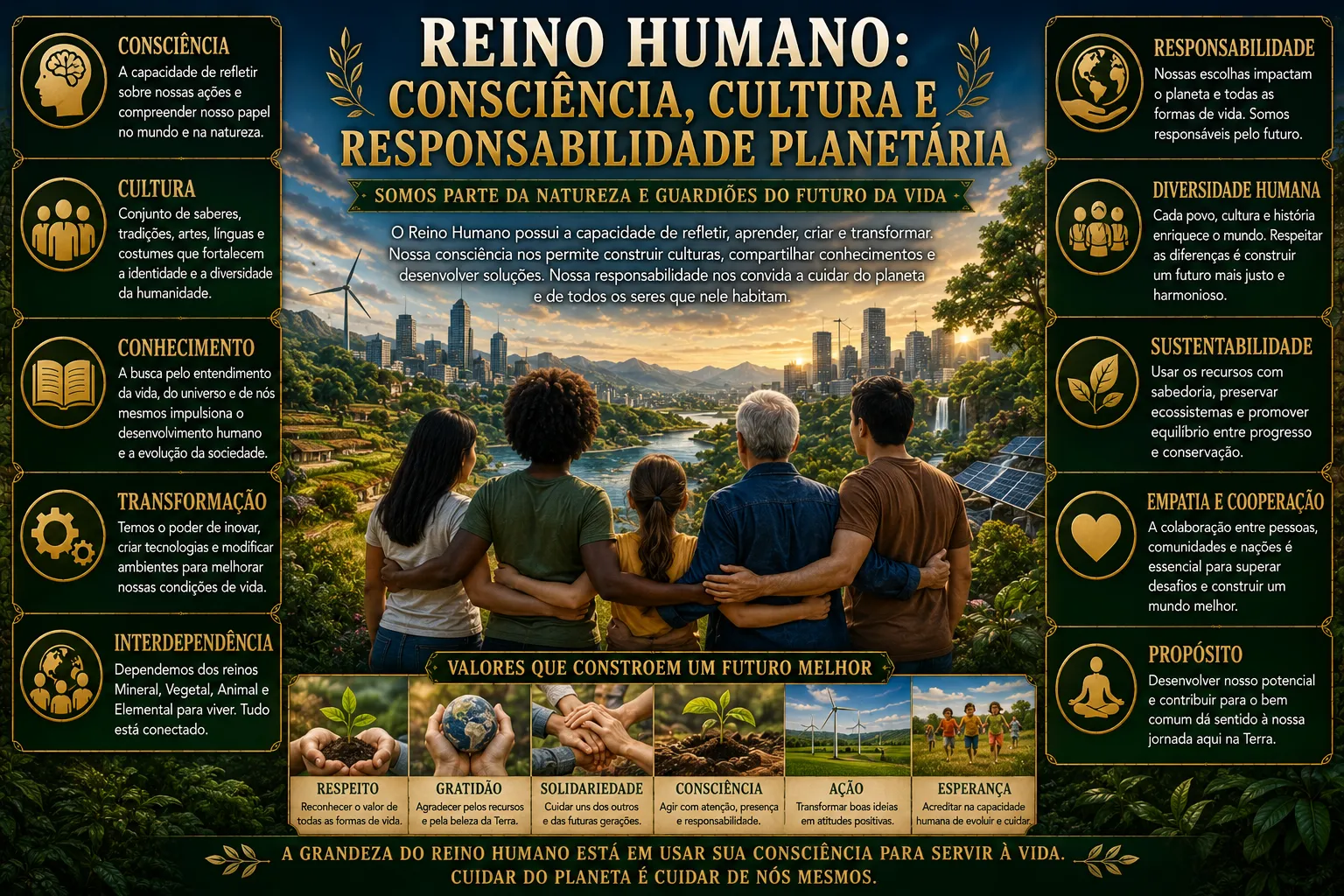 O REINO HUMANO: CONSCIÊNCIA, CULTURA E RESPONSABILIDADE PLANETÁRIA