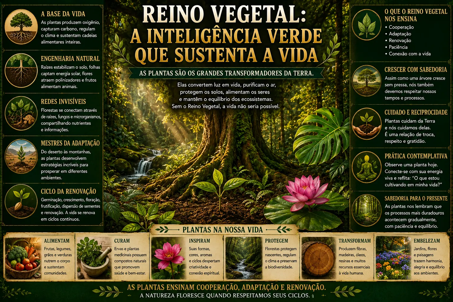 O REINO VEGETAL: A INTELIGÊNCIA VERDE QUE SUSTENTA A VIDA