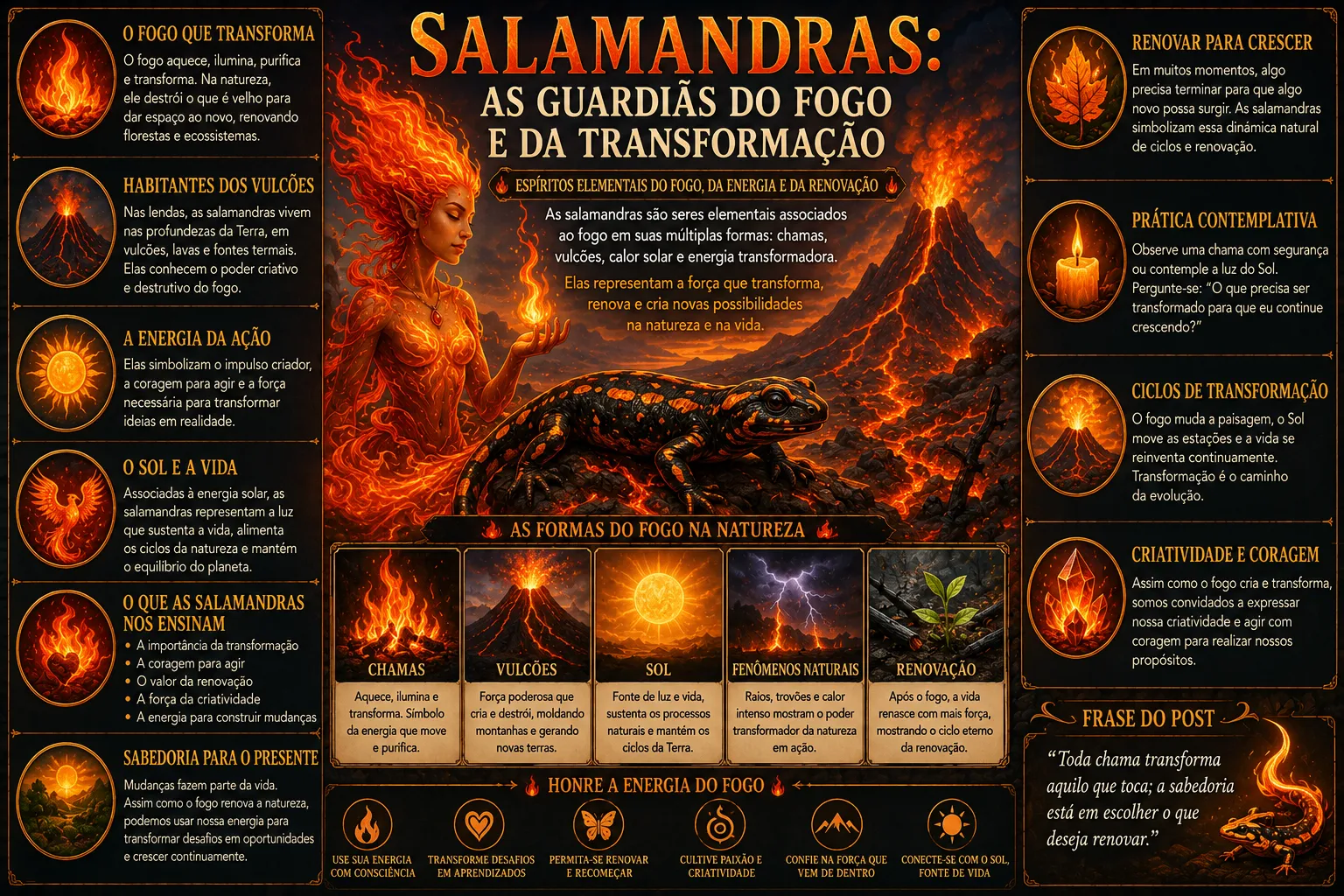 SALAMANDRAS: AS GUARDIÃS DO FOGO E DA TRANSFORMAÇÃO 56 SALAMANDRAS: AS GUARDIÃS DO FOGO E DA TRANSFORMAÇÃO