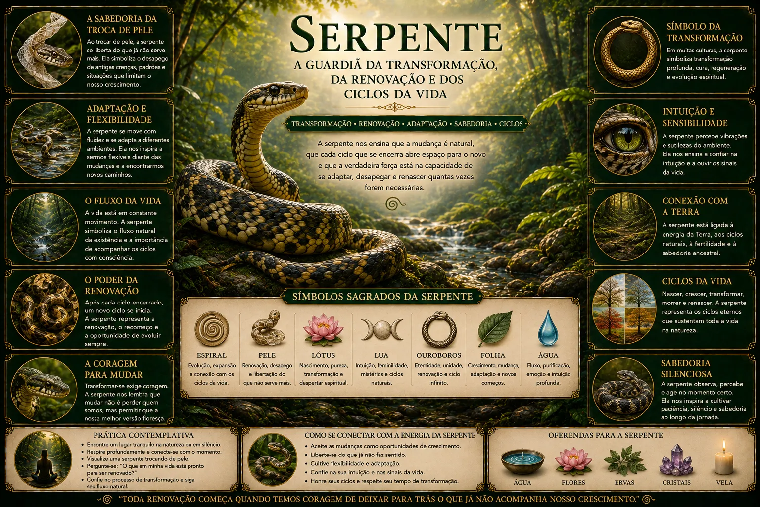 SERPENTE: A GUARDIÃ DA TRANSFORMAÇÃO, DA RENOVAÇÃO E DOS CICLOS DA VIDA 26 SERPENTE: A GUARDIÃ DA TRANSFORMAÇÃO, DA RENOVAÇÃO E DOS CICLOS DA VIDA